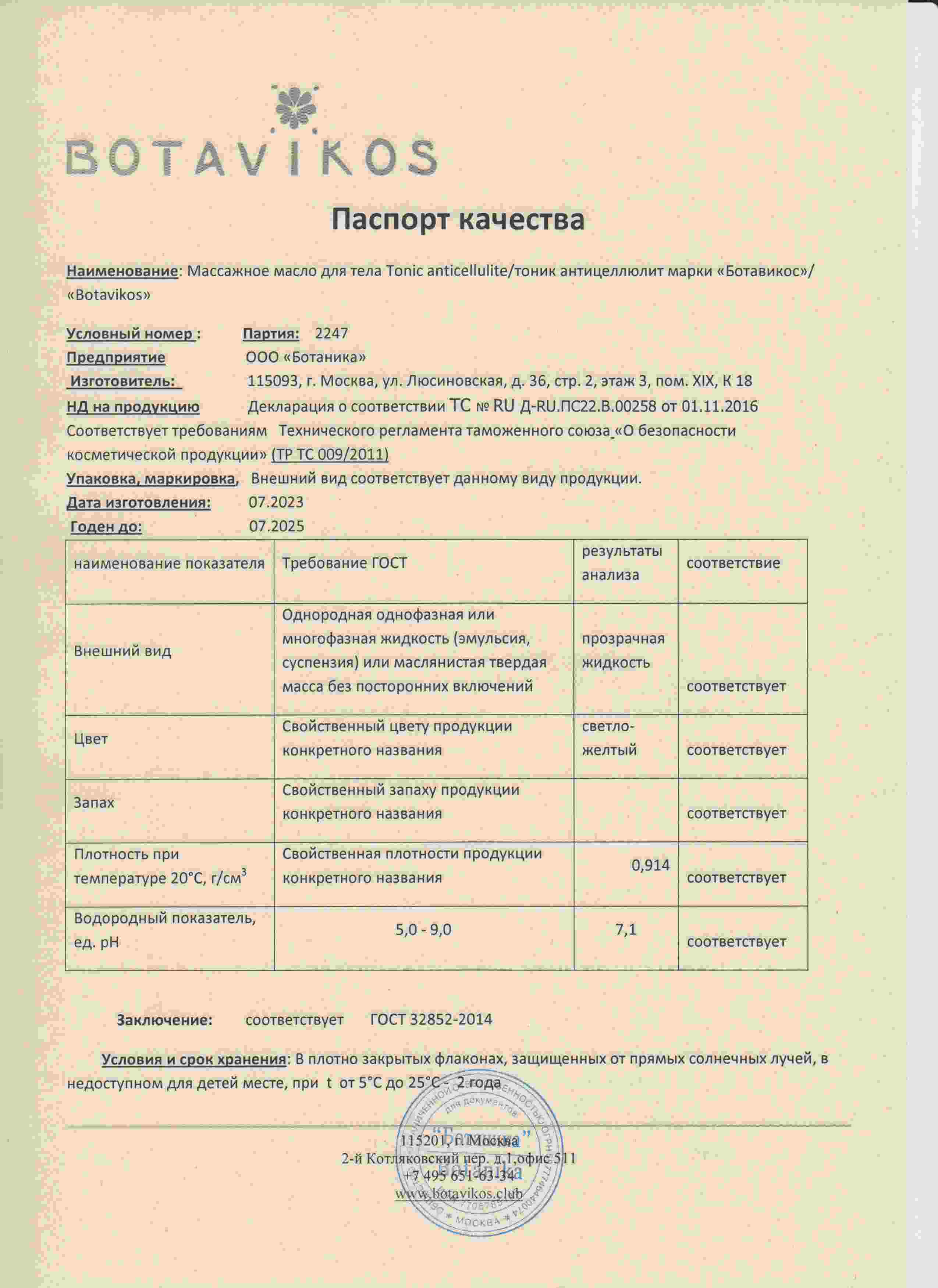 Паспорт №072023